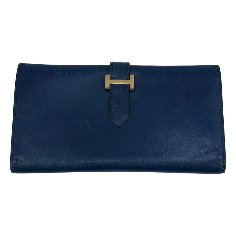HERMES / エルメス | Bearn / ベアン レザー ゴールド金具 ウォレット 財布 / ユニセックス |