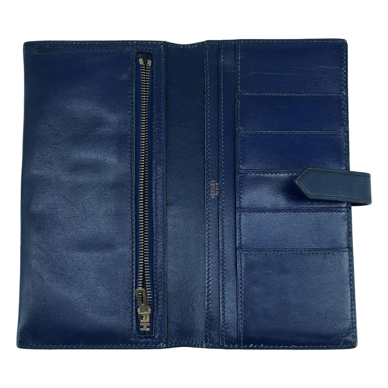 HERMES / エルメス | Bearn / ベアン レザー ゴールド金具 ウォレット 財布 / ユニセックス |