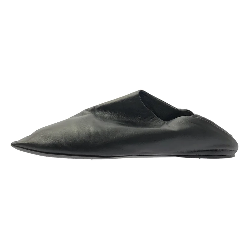 BALENCIAGA / バレンシアガ | スクエアトゥ バブーシュ レザーシューズ | 39 | ブラック | レディース BALENCIAGA / バレンシアガ | スクエアトゥ バブーシュ レザーシューズ