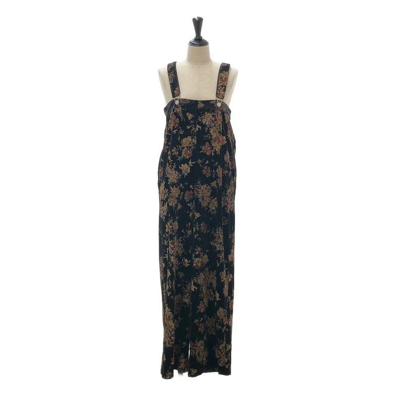 AMERI / アメリ | FLOWER PRINT VELOUR PANTS オーバーオール | M