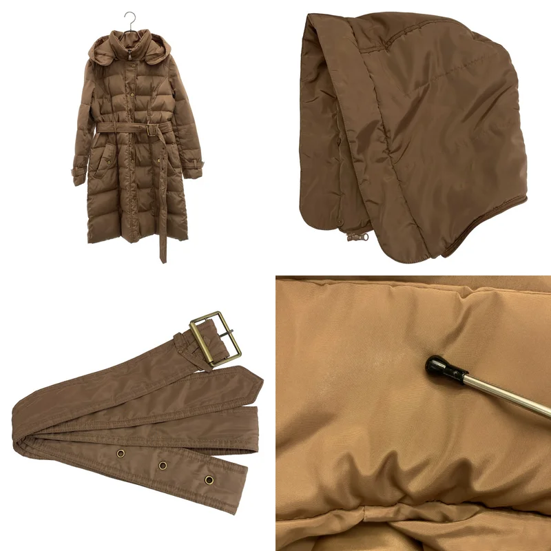 Lauren Ralph Lauren / ローレンラルフローレン | ベルテッド ロゴボタン ダウンコート / フード着脱可 | M | レディース