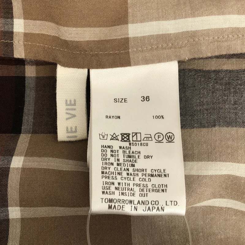 GALERIE VIE / ギャルリーヴィー | チェック シャツワンピース | 36 | レディース