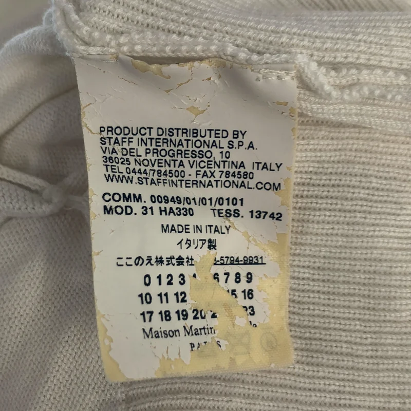 Maison Martin Margiela / メゾンマルタンマルジェラ | 2010SS | コットン 変形 Vネック ニットカーディガン | S | レディース