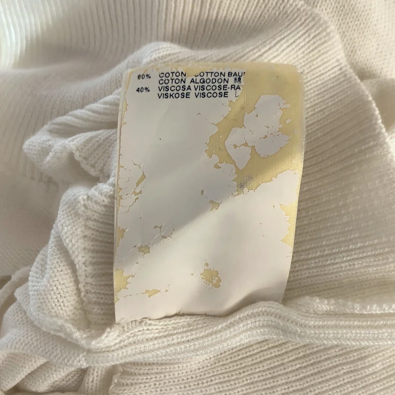 Maison Martin Margiela / メゾンマルタンマルジェラ | 2010SS | コットン 変形 Vネック ニットカーディガン | S | レディース