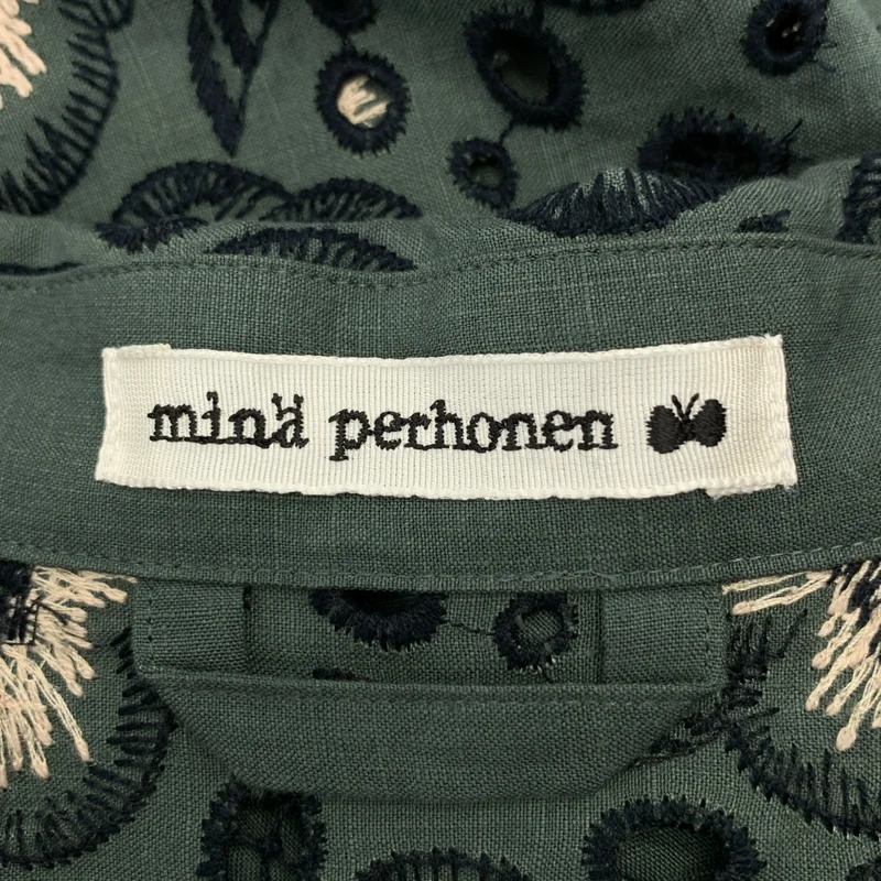 mina perhonen / ミナペルホネン | 2026SS | candy flower / エンブロイダリー フラワー 丸襟 オーバー コート | 38 | レディース
