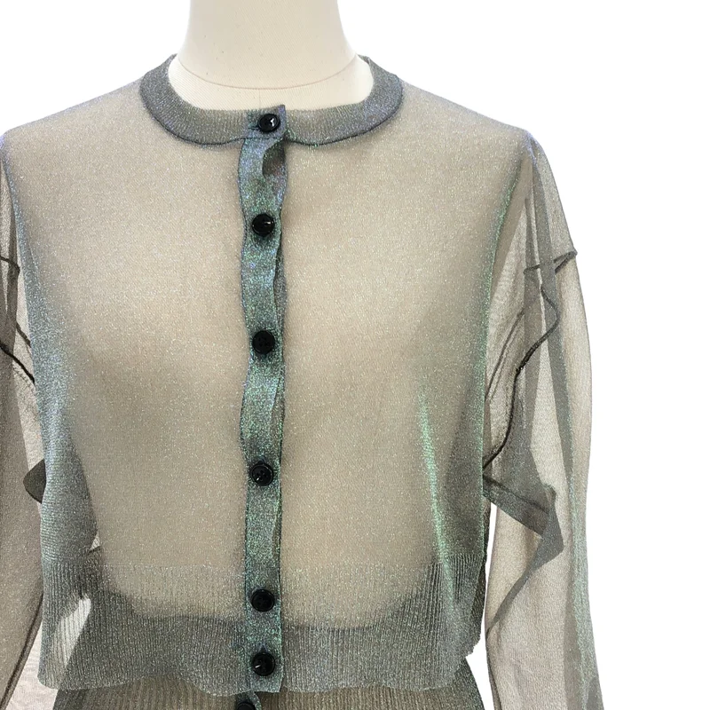 A CCORDION / アコーディオン | 2024SS | ITALY OPAL YARN BELT CD カーディガン 24SSAC-005 | M | レディース