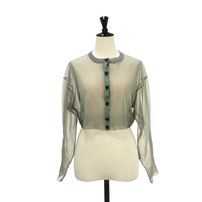 A CCORDION / アコーディオン | 2024SS | ITALY OPAL YARN BELT CD カーディガン 24SSAC-005 | M | レディース