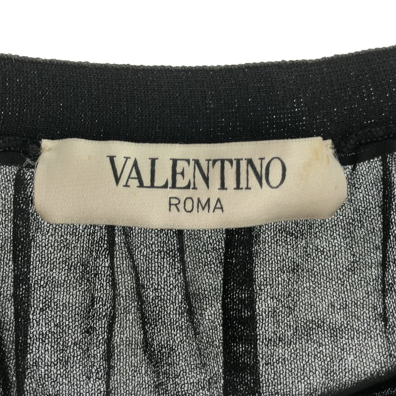 VALENTINO / ヴァレンティノ | コットン ナイロン ギャザー ノースリーブワンピース | 38 | レディース