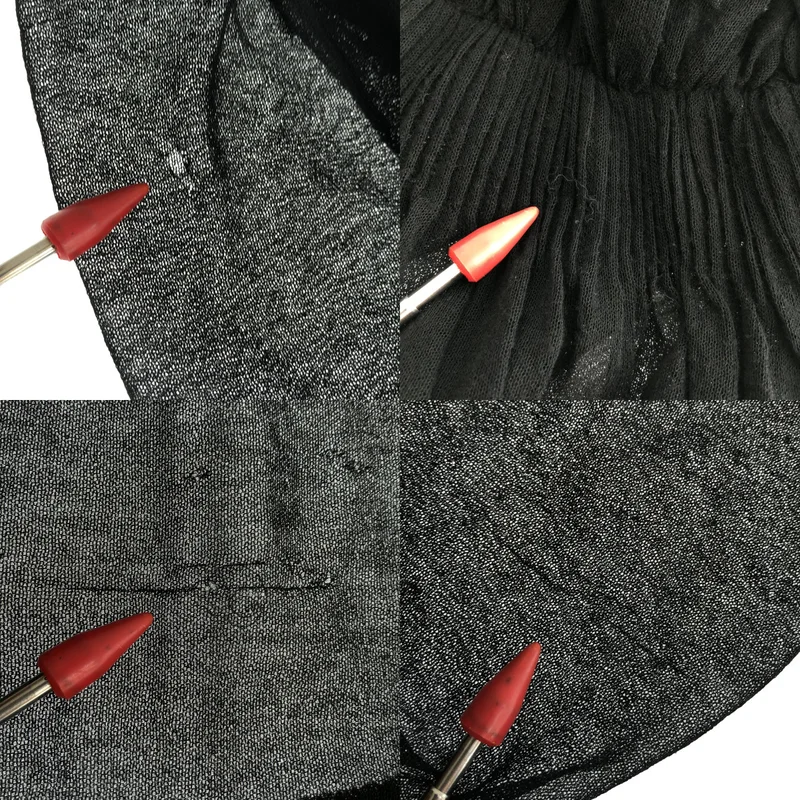 VALENTINO / ヴァレンティノ | コットン ナイロン ギャザー ノースリーブワンピース | 38 | レディース