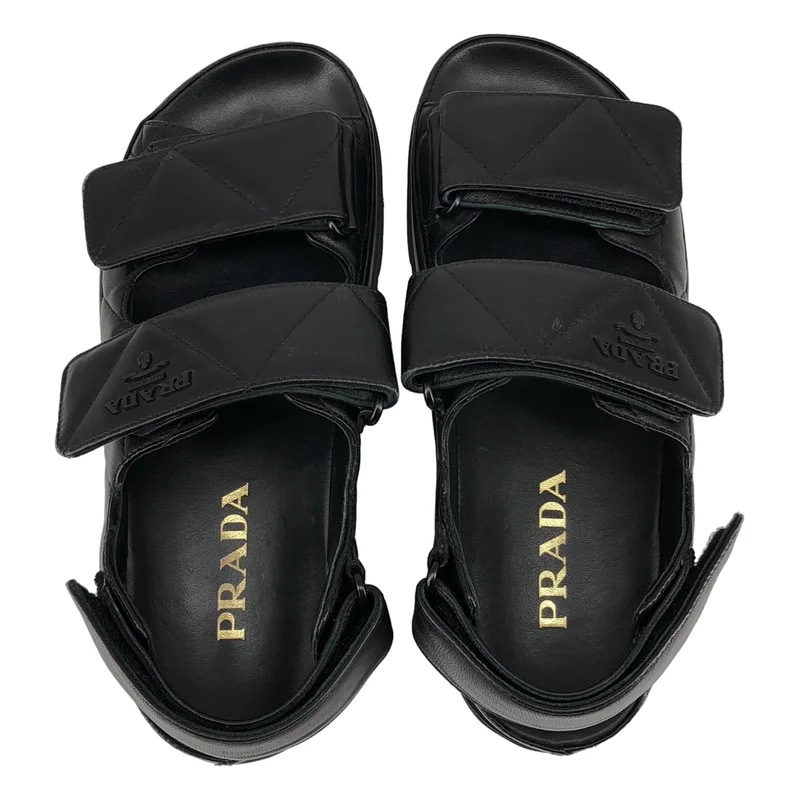 PRADA / プラダ | ナッパレザー キルティング スポーツサンダル / 1X721MD | 36 | レディース