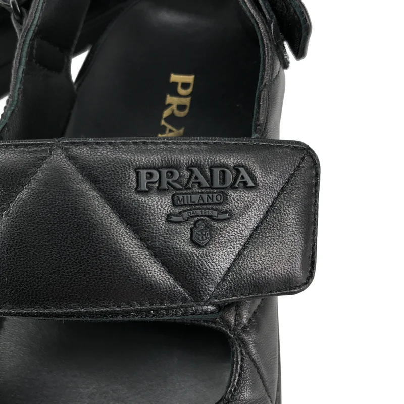 PRADA / プラダ | ナッパレザー キルティング スポーツサンダル / 1X721MD | 36 | レディース