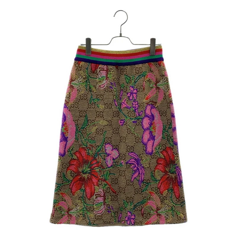 GUCCI / グッチ | GGフローラル ジャガード ニットスカート | S | レディース