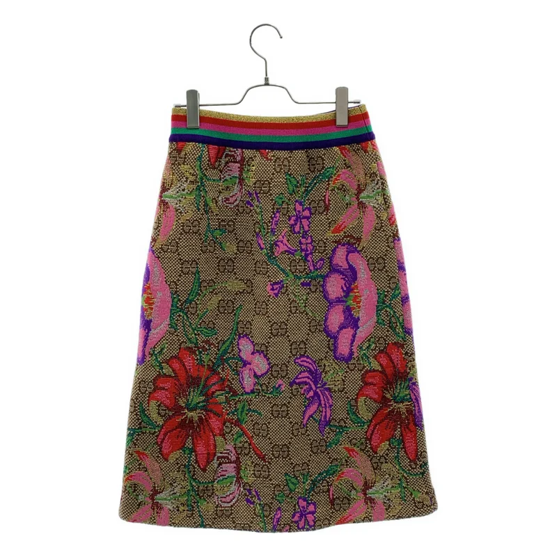 GUCCI / グッチ | GGフローラル ジャガード ニットスカート | S | レディース