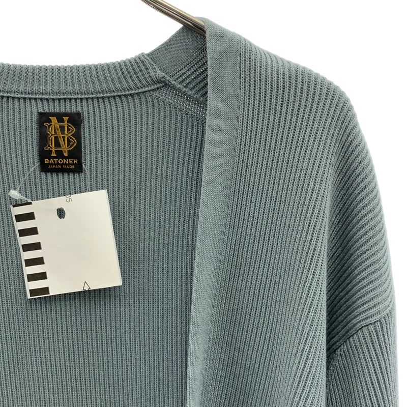 BATONER / バトナー | 2021SS | HIGH COUNT RIB CARDIGAN / シルク混 ハイカウント リブカーディガン | 2 | メンズ
