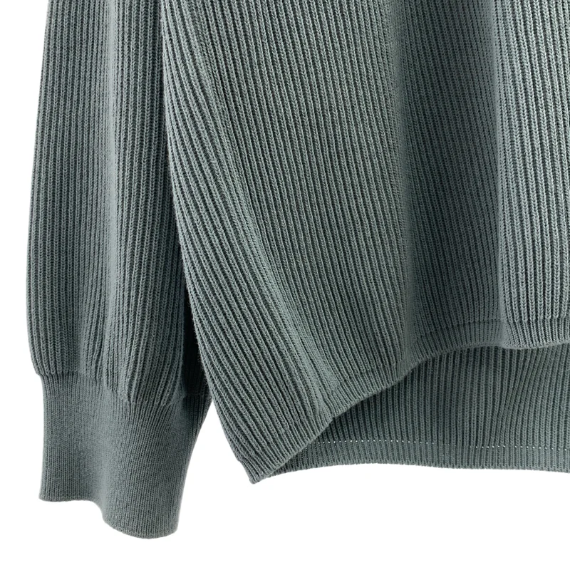 BATONER / バトナー | 2021SS | HIGH COUNT RIB CARDIGAN / シルク混 ハイカウント リブカーディガン | 2 | メンズ