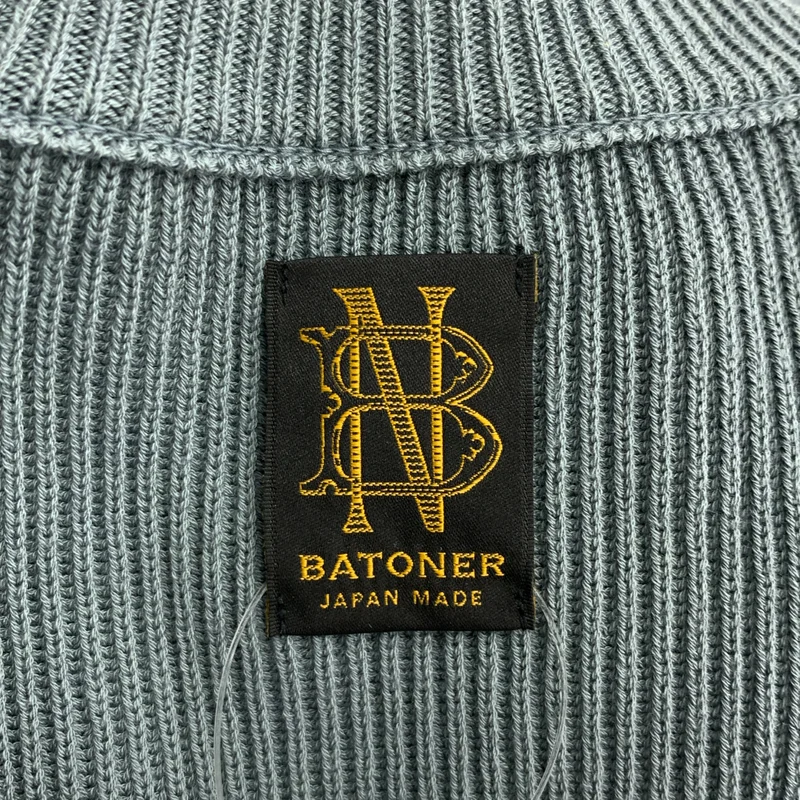 BATONER / バトナー | 2021SS | HIGH COUNT RIB CARDIGAN / シルク混 ハイカウント リブカーディガン | 2 | メンズ