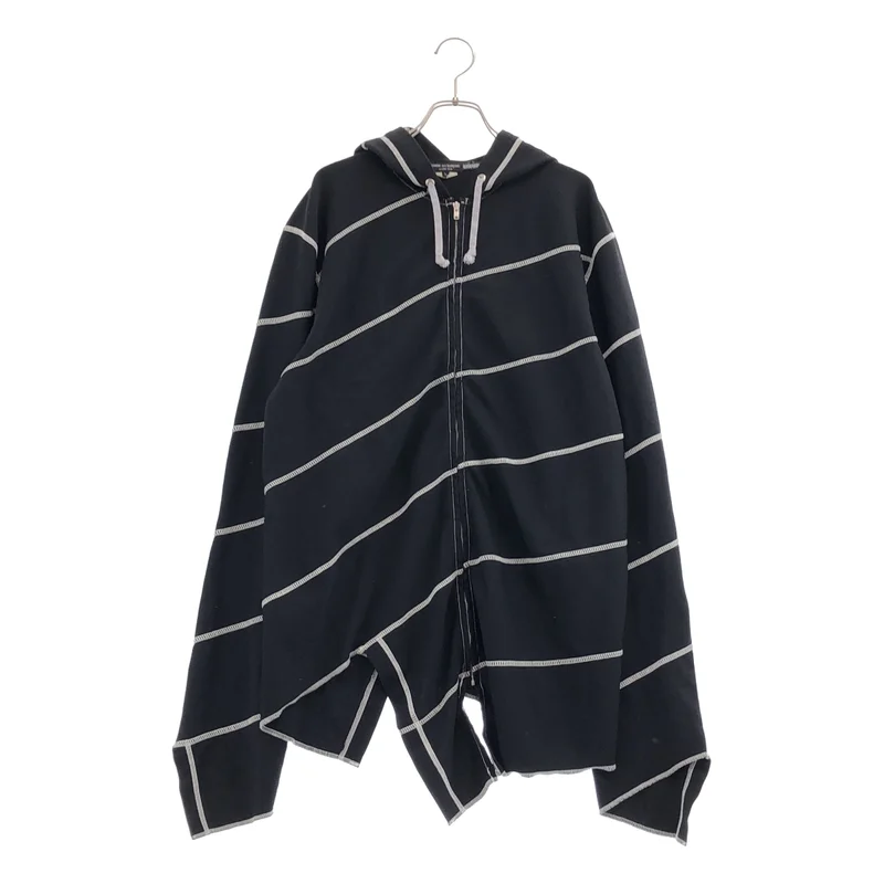 COMME des GARCONS HOMME PLUS / コムデギャルソンオムプリュス | 2015AW | ポリエステル 製品加工 ステッチ ジップアップ 捻れパーカー | L | メンズ