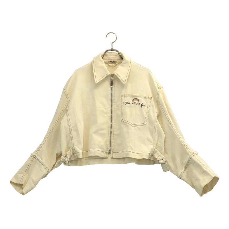 miu miu / ミュウミュウ | クロップド ストレッチ デニムジャケット | 40 | レディース