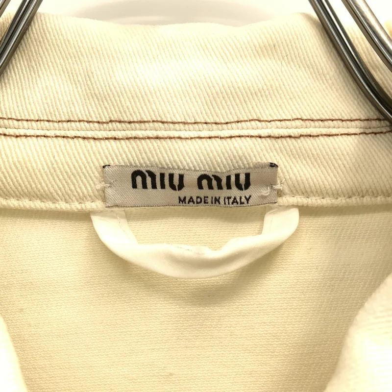 miu miu / ミュウミュウ | クロップド ストレッチ デニムジャケット | 40 | レディース