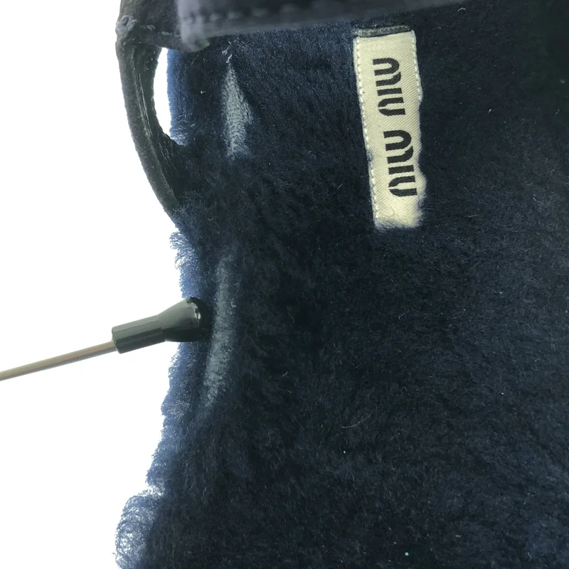 miu miu / ミュウミュウ | ムートンレザー プラットフォーム ボアサンダル | 38 | レディース