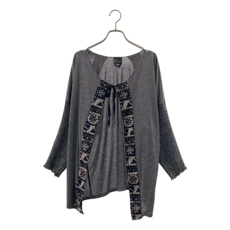 ANNA SUI / アナスイ | リブ切替 ボタンレス ニットカーディガン | free | レディース