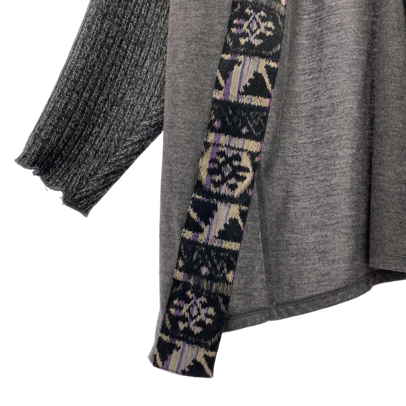 ANNA SUI / アナスイ | リブ切替 ボタンレス ニットカーディガン | free | レディース