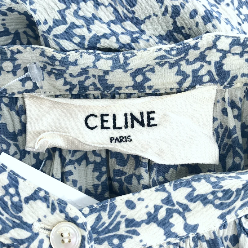 CELINE / セリーヌ | FOLK DRESS シルク フラワー総柄 ワンピース | 36 | レディース