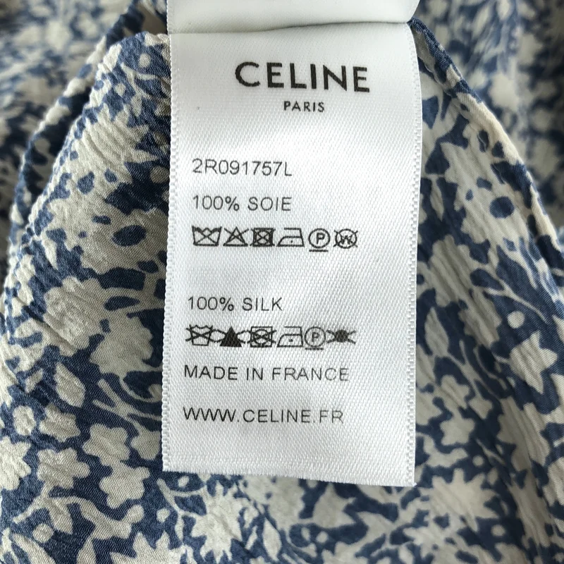 CELINE / セリーヌ | FOLK DRESS シルク フラワー総柄 ワンピース | 36 | レディース