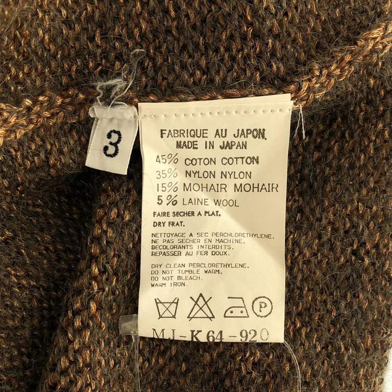 Y's for men / ワイズフォーメンヨウジヤマモト | 2004AW | モヘヤ ウール混 クローバーモチーフ クルーネックニット | 3 | メンズ