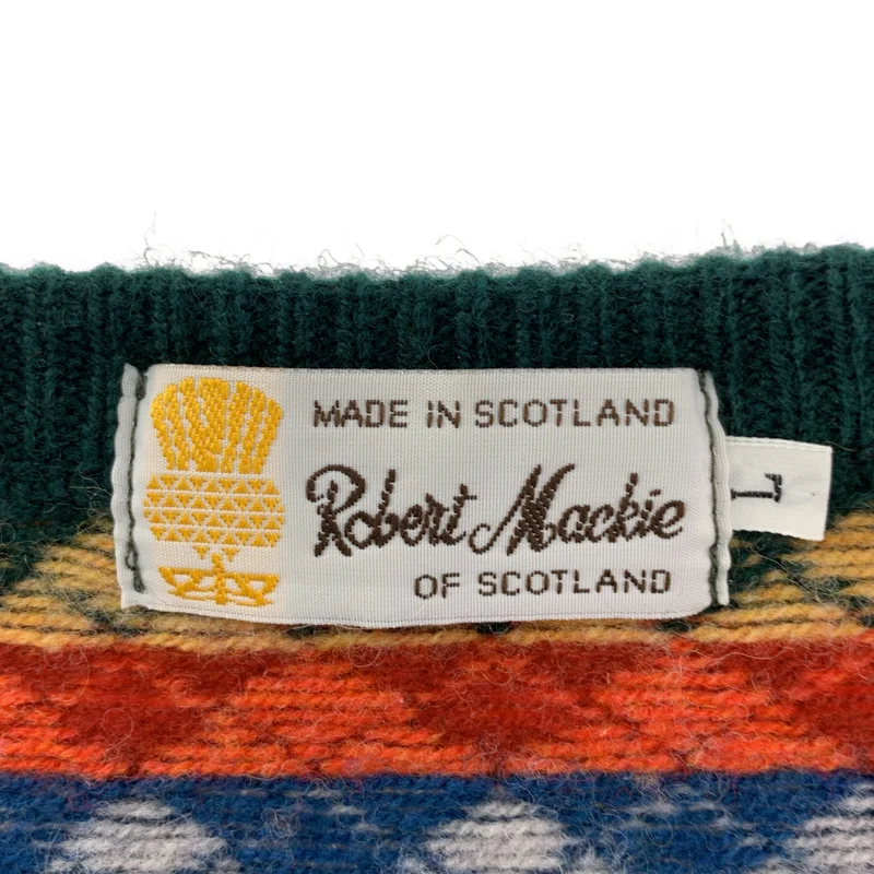 VINTAGE / ヴィンテージ古着 | robert mackie / ウール フェアアイル柄 クルーネック ニット | L | メンズ