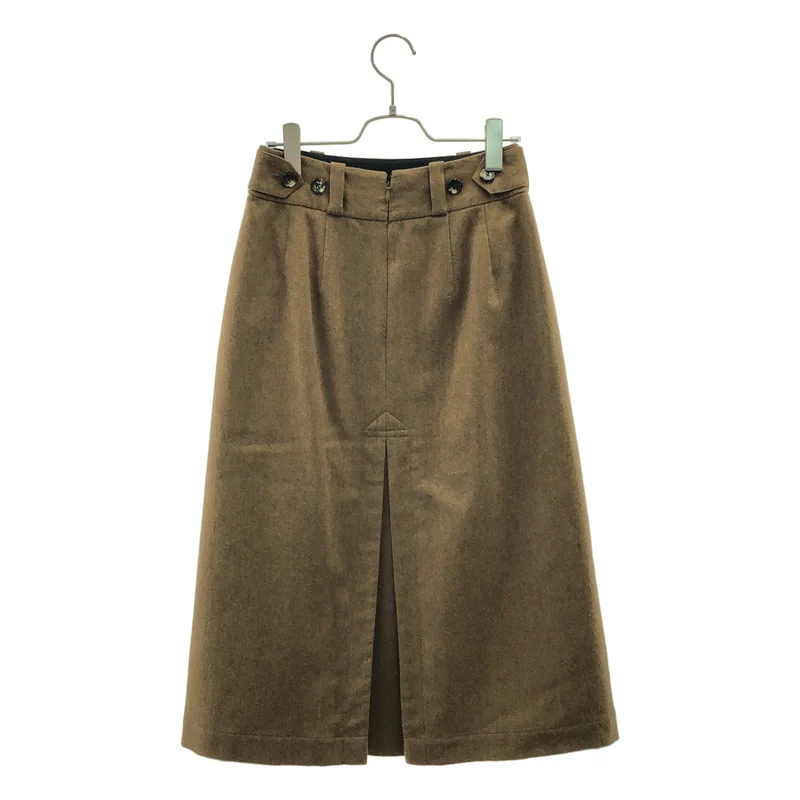 MARGARET HOWELL / マーガレットハウエル | 2020AW | × FOX BROTHERS / ウール バックジップ スリット スカート | 1 | レディース