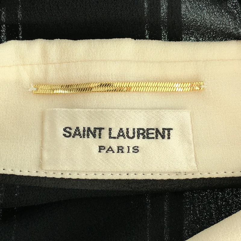 SAINT LAURENT / サンローラン | 2014SS | エディ期 シルク 半袖 シアーブラウス | 36 | レディース