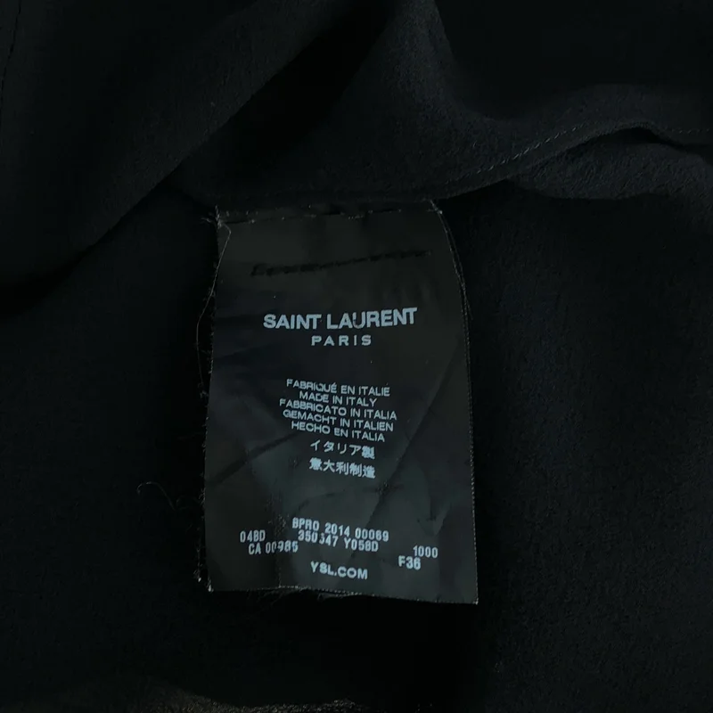 SAINT LAURENT / サンローラン | 2014SS | エディ期 シルク 半袖 シアーブラウス | 36 | レディース