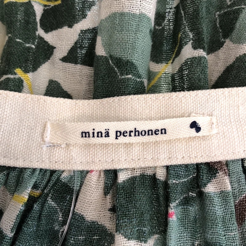 mina perhonen / ミナペルホネン | nap リネン プリント ギャザー スカート |