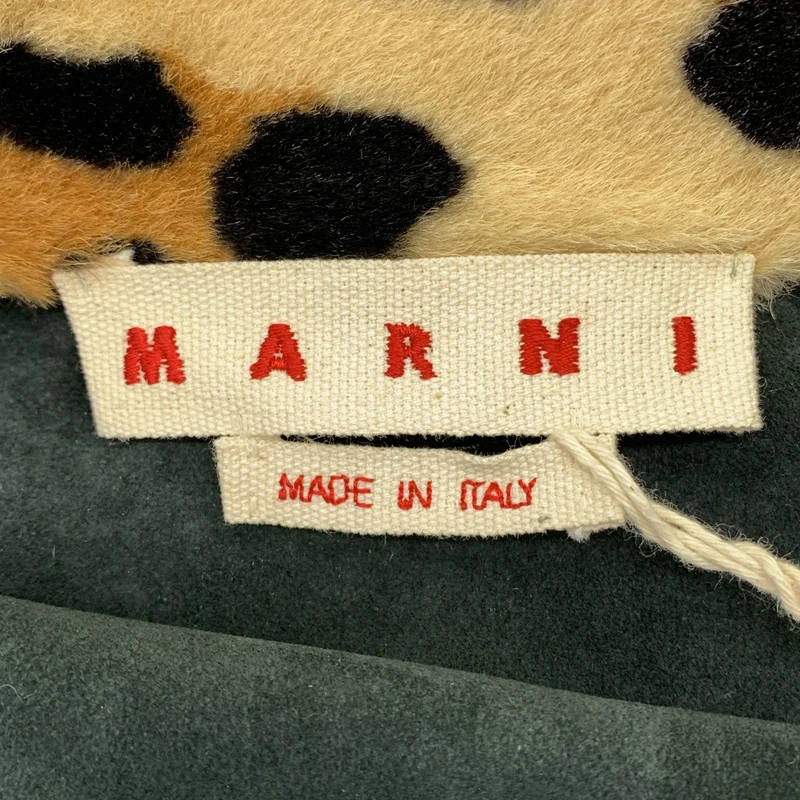 MARNI / マルニ | アニマル シアリングカラー ナッパレザー シャツ | 48 | メンズ