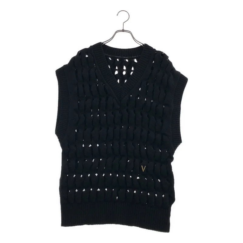 venit / ヴェニット | BIG HALL KNIT VEST / ビッグホール ニットベスト | 38 | レディース