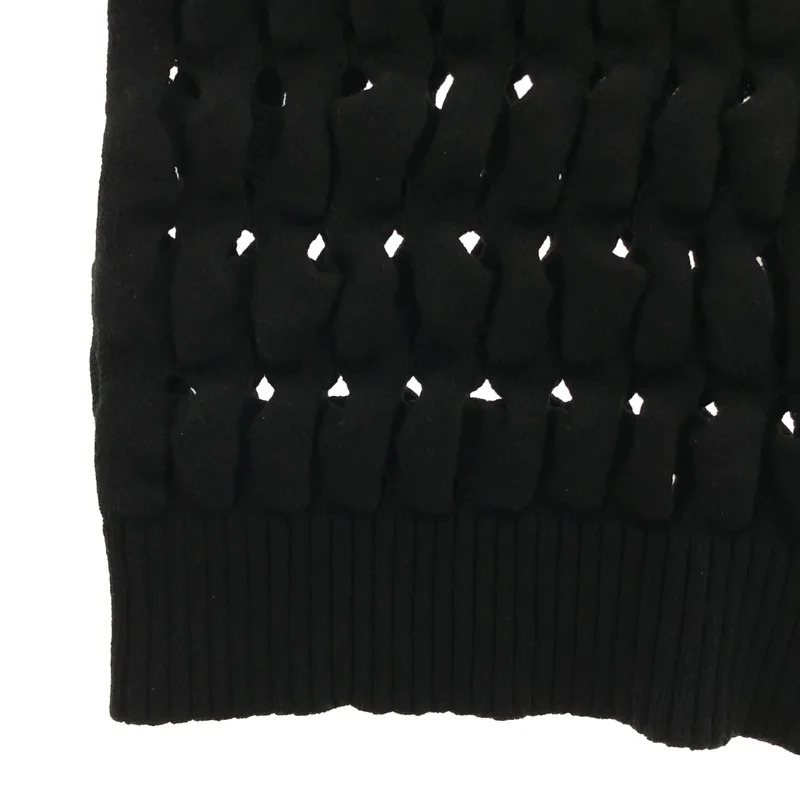 venit / ヴェニット | BIG HALL KNIT VEST / ビッグホール ニットベスト | 38 | レディース