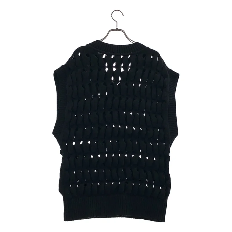 venit / ヴェニット | BIG HALL KNIT VEST / ビッグホール ニットベスト | 38 | レディース