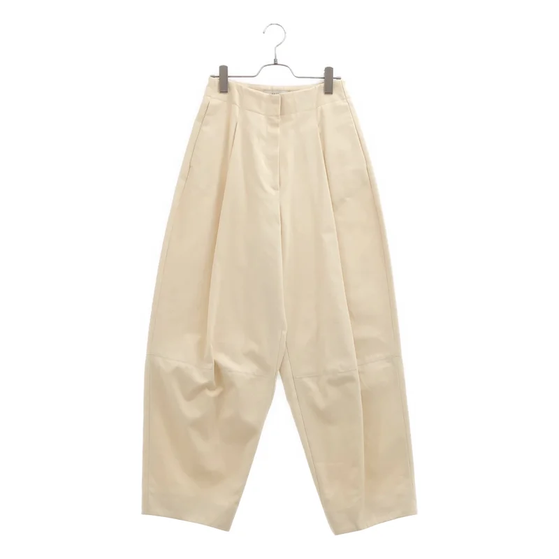 Studio Nicholson / スタジオニコルソン | PEACHED COTTON TWILL / コットンツイル タックワイドパンツ | 0 | レディース