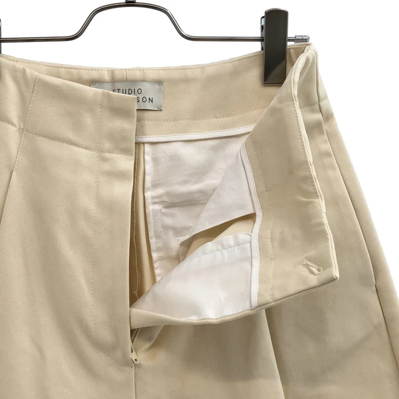 Studio Nicholson / スタジオニコルソン | PEACHED COTTON TWILL / コットンツイル タックワイドパンツ | 0 | レディース