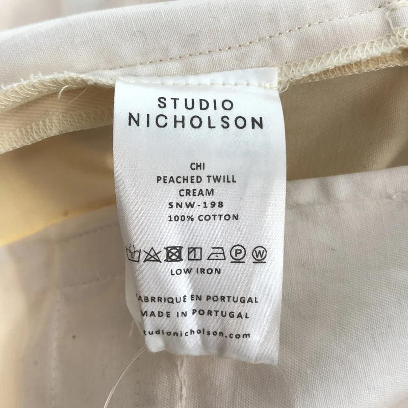 Studio Nicholson / スタジオニコルソン | PEACHED COTTON TWILL / コットンツイル タックワイドパンツ | 0 | レディース