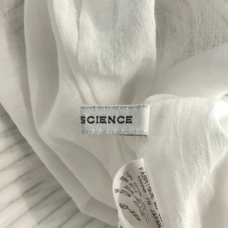 ARTS&SCIENCE / アーツアンドサイエンス | コットン シルク ストライプ フロント刺しゅう ロングワンピース | 1 | レディース