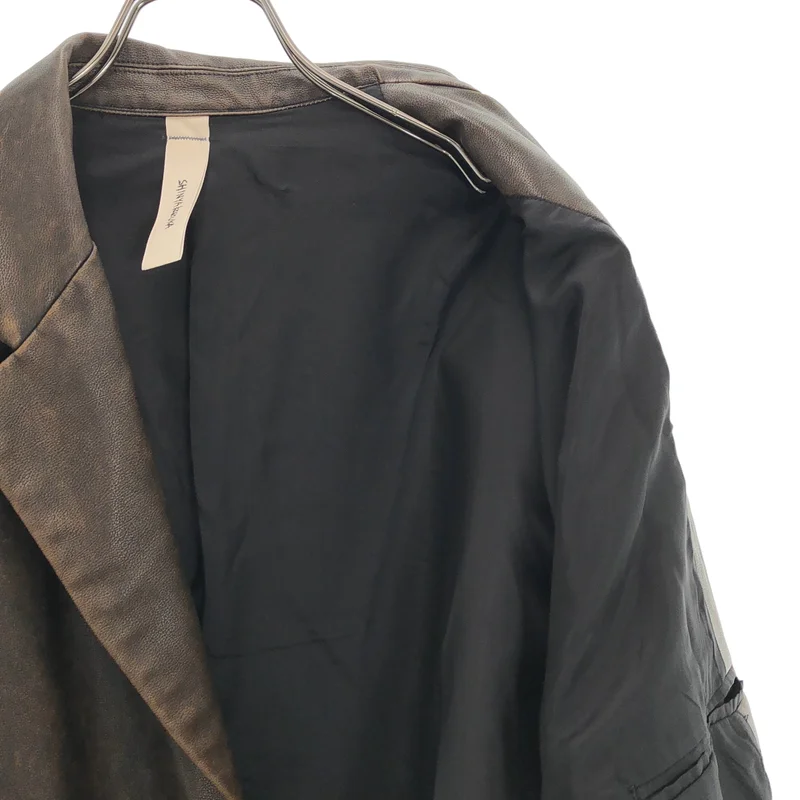 SHINYA KOZUKA / シンヤコヅカ | HIS JACKET ヴィンテージ加工 フェイクレザー ジャケット | M | メンズ