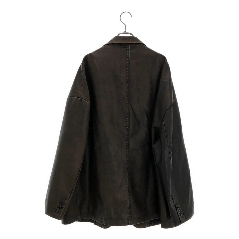 SHINYA KOZUKA / シンヤコヅカ | HIS JACKET ヴィンテージ加工 フェイクレザー ジャケット | M | メンズ