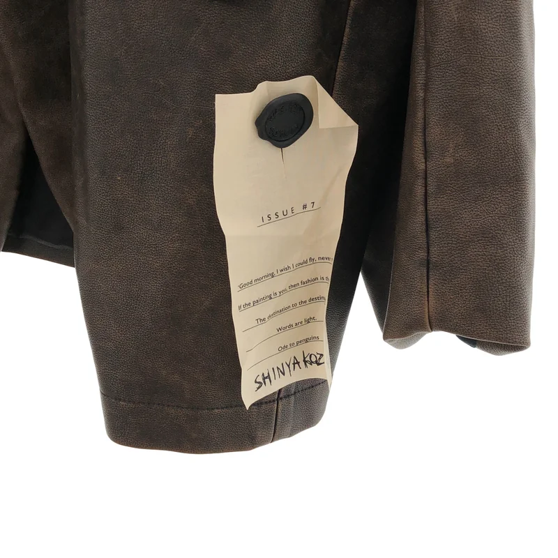 SHINYA KOZUKA / シンヤコヅカ | HIS JACKET ヴィンテージ加工 フェイクレザー ジャケット | M | メンズ