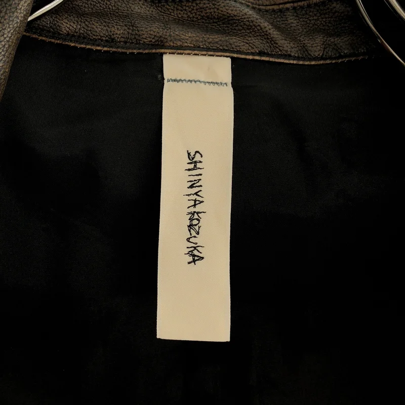 SHINYA KOZUKA / シンヤコヅカ | HIS JACKET ヴィンテージ加工 フェイクレザー ジャケット | M | メンズ