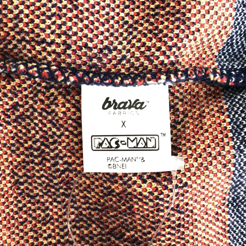 Brava Fabrics / ブラバ ファブリクス | × PAC-MAN / ウール コットン 総柄 クルーネックニット | M | レディース