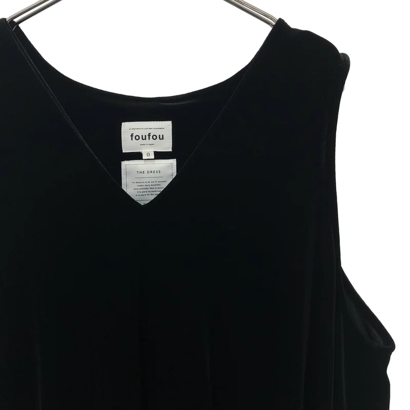 foufou / フーフー | THE DRESS #16 no-sleeve velour one piece / ノースリーブ ベロアワンピース | 0 | レディース