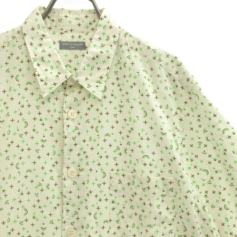 COMME des GARCONS HOMME / コムデギャルソンオム | 2002SS | コットン 製品洗い加工 ハーフスリーブ シャツ / 銀タグ |