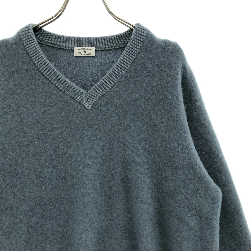 MAATEE&SONS / マーティー&サンズ | 2025AW | CASHEMERE 圧縮 V SWEATER / カシミヤ Vネック スウェット | 2 | メンズ